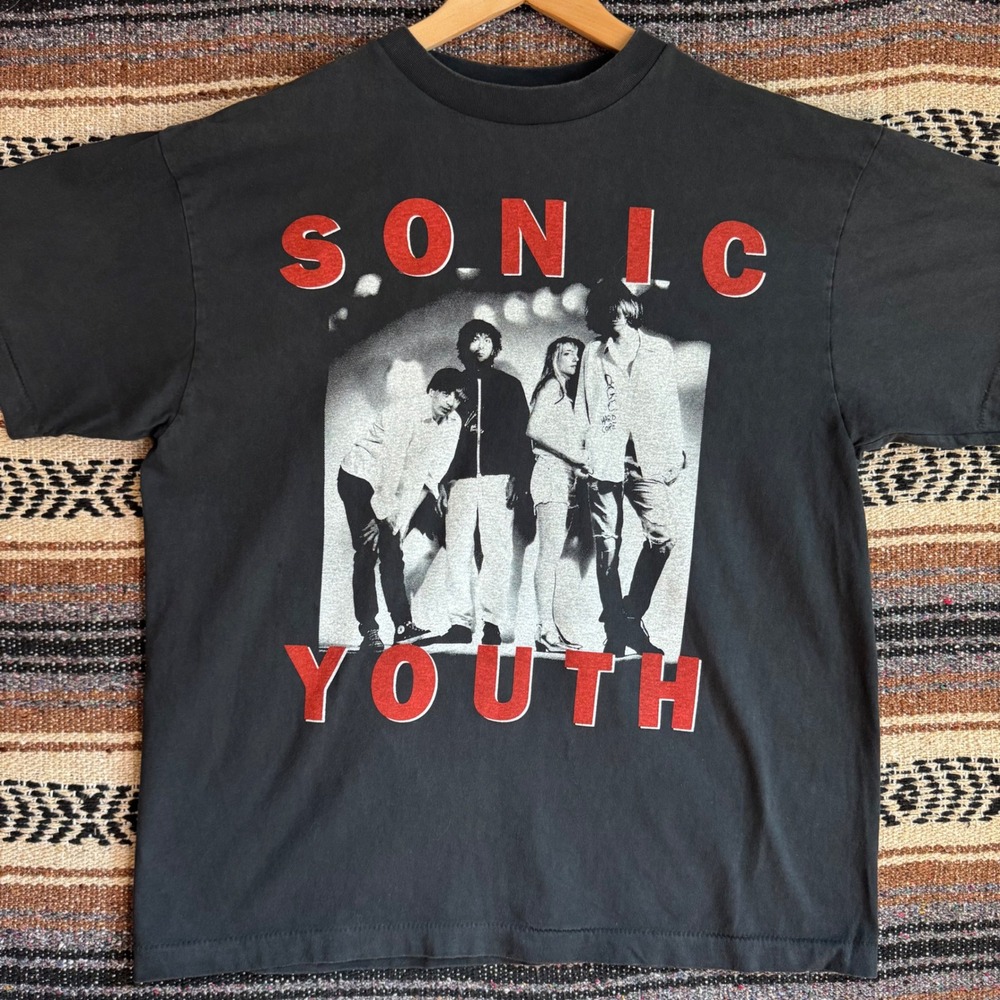 Sonic Youth Washing Machine Tour Shirt XL Black Band Tee Reprint Bikini Kill